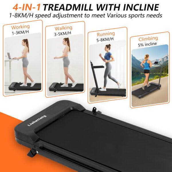 Leaper 2.5HP Foldable Handrail Treadmill with Remote & LED Display
