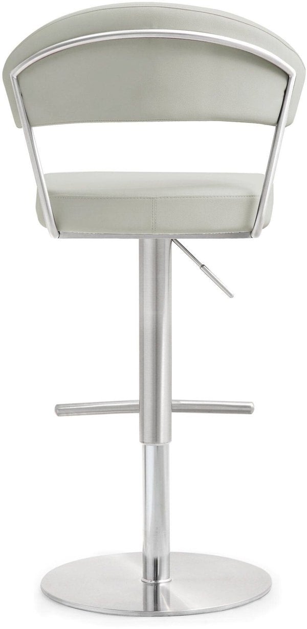 Furniture Edit Cosmo Light Grey Stainless Steel Barstool