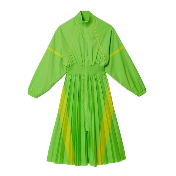 Lacoste Womens/Ladies Colour Block Pleated Dress - Green - 