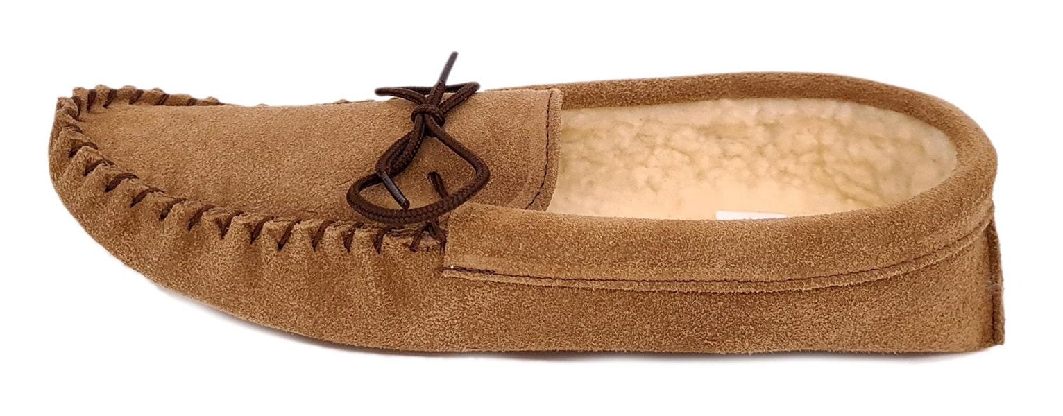 Mokkers Coopers Suede Fleece Lined Soft Sole Mens Moccasin Slippers Made In England