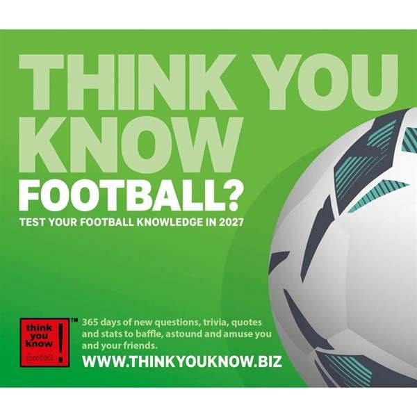 Think You Know Football? Desk Calendar 2027, Desk Calendars, Day To View, Sports, Gift