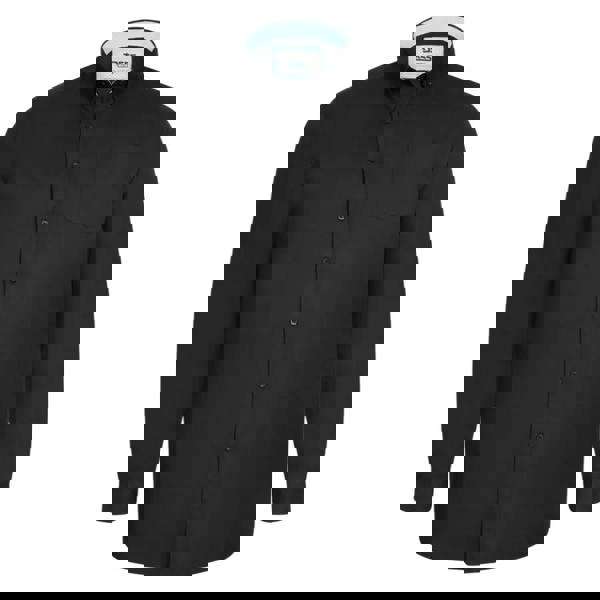 Duke Mens D555 Richard Oxford Tall Long-Sleeved Shirt - Black