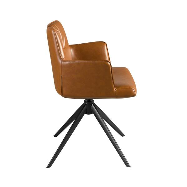 Angel Cerdá Cognac brown leatherette swivel chair 4193