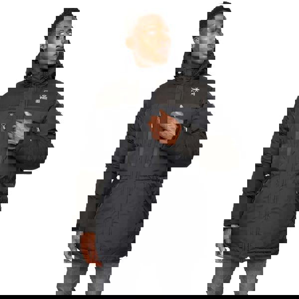 Crosshatch Mens Squadage Panelled Jacket - Black - 