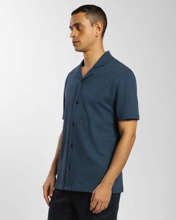 Steel & Jelly Dotted Jacquard Short Sleeve Shirt