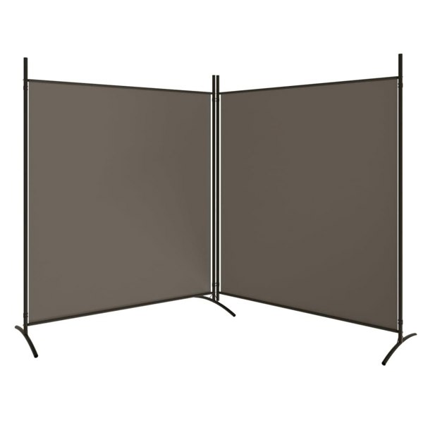 Berkfield 2-Panel Room Divider Anthracite 348x180 cm Fabric