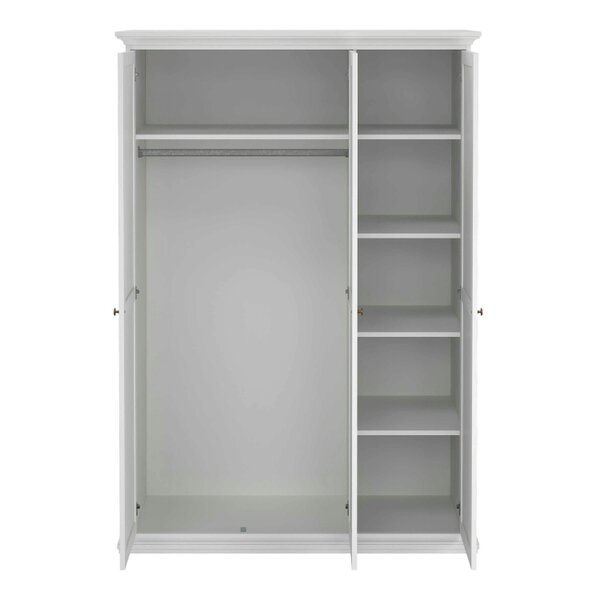 Wyld Haus Osaka Farmhouse White Wooden Wardrobe 3 Doors