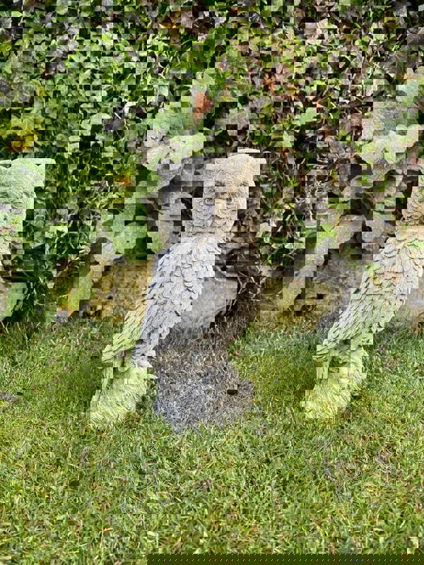 Cute Stone Owl garden ornament