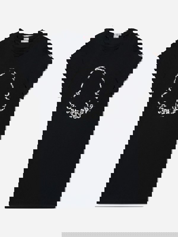 Moncler Enfant Girls Logo T-Shirt Dress in Black