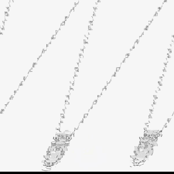 Swarovski Ladies Constella Rhodium-Plated Halo Necklace 5636264