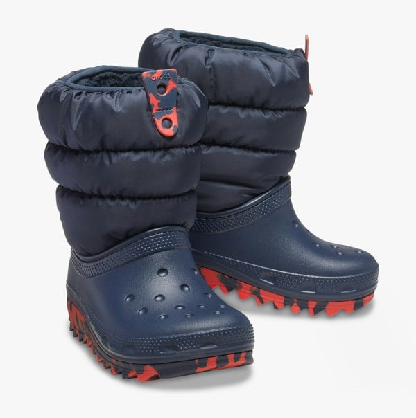 Crocs 207683-410 CLASSIC NEO PUFF Kids Boots Navy