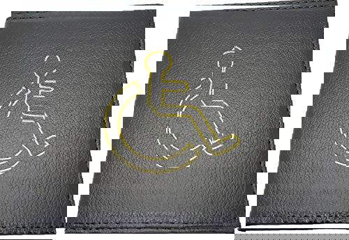 KAV- Black (Faux) Leather Disabled Parking Permit Holder - Ideal for All Your Badges