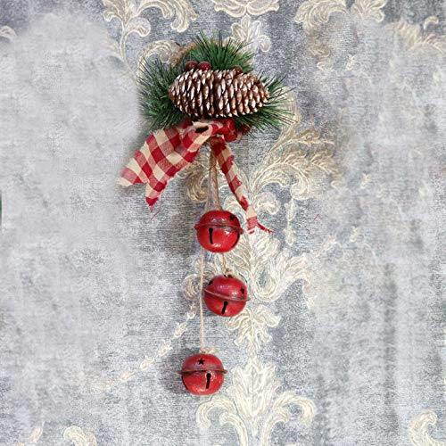 27 cm Red Christmas Hanging Decoration with Bells, Pinecones and Berries for Indoor Seasonal Styling image 4