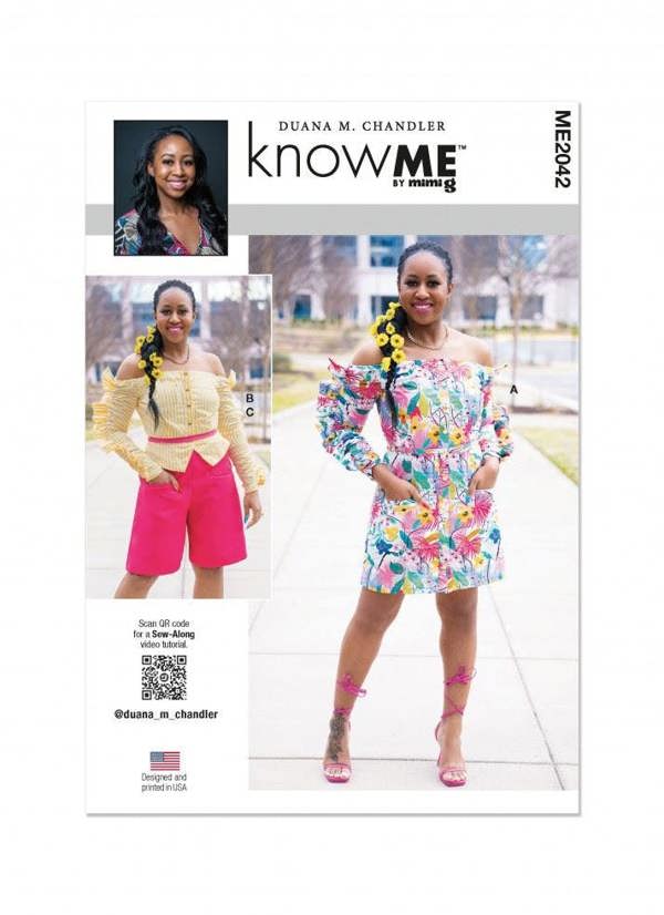 Know Me Sewing Pattern 2042, Tops, Dresses, Shorts for Women, K5 (8-10-12-14-16) - Intermediate