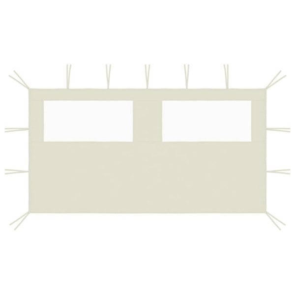 Berkfield Gazebo Sidewall with Windows 4x2 m Cream