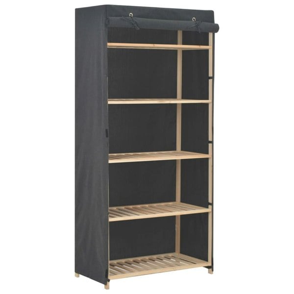Berkfield Wardrobe Grey 79x40x170 cm Fabric