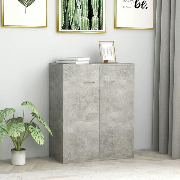 Berkfield Sideboard Concrete Grey 60x30x75 cm Engineered Wood