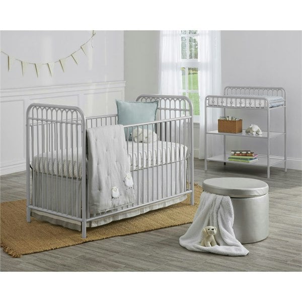 Dorel Home Ivy Convertible Cotbed Metal Grey