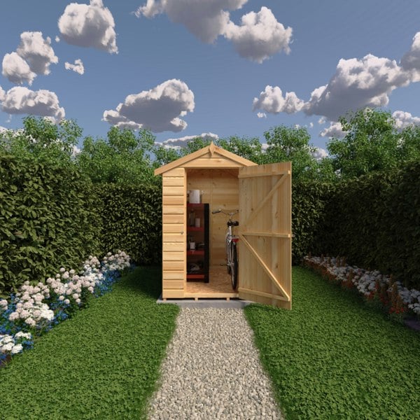 Shire Shetland Shiplap Apex 6x4 12mm interlock Clad wooden Shed