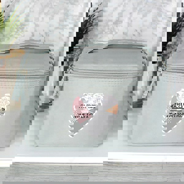 Personalised Memento Company Personalised Geometric Grey Toiletry Bag