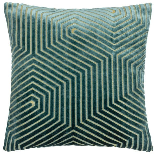 Paoletti Evoke Cut Cushion Cover - Teal