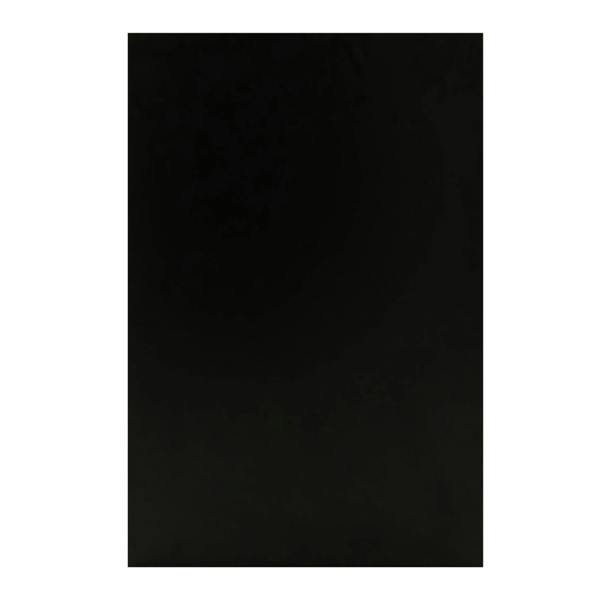 Sleek black LED retail shop counter K1500 with a smooth surface and modern design, ideal for showcasing products in style