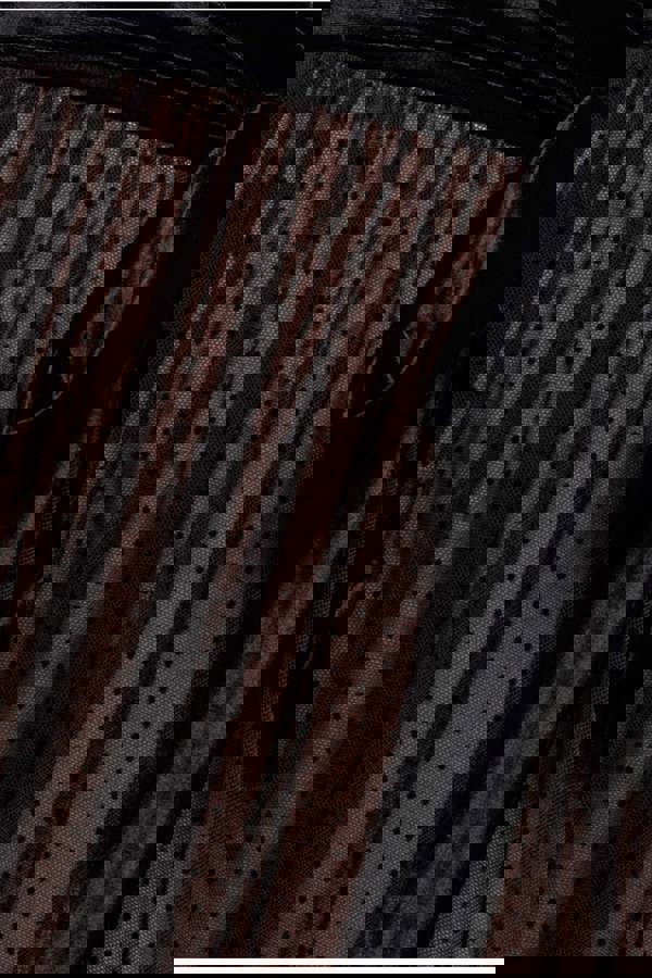 Velvet Bardot Dobby Mesh A Line Maxi Dress - Black DR4827