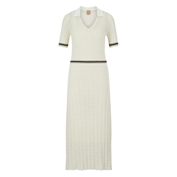 Boss Womens/Ladies Faselia Knitted Dress - White - 