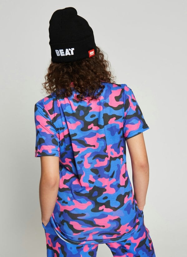 Beat Girlz Club Roller T-Shirt - Shocking Pink Camo