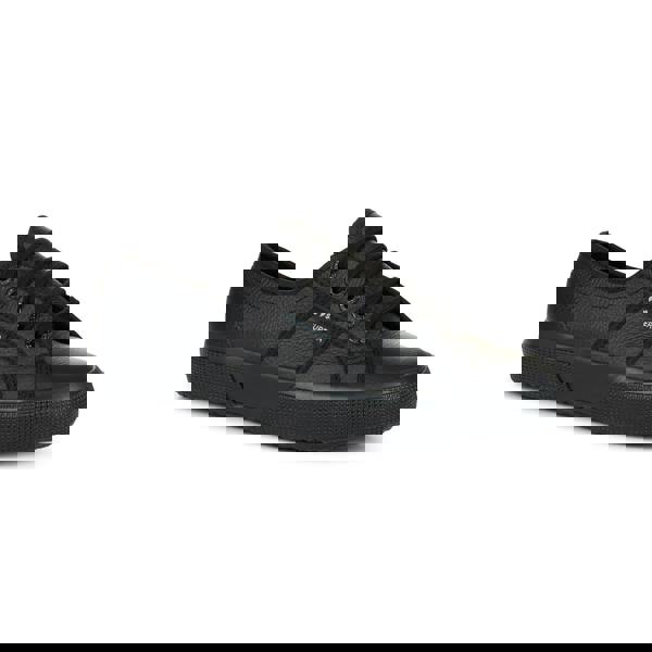 Superga Unisex Adult 2750 Efglu Leather Trainers - Total Black - 