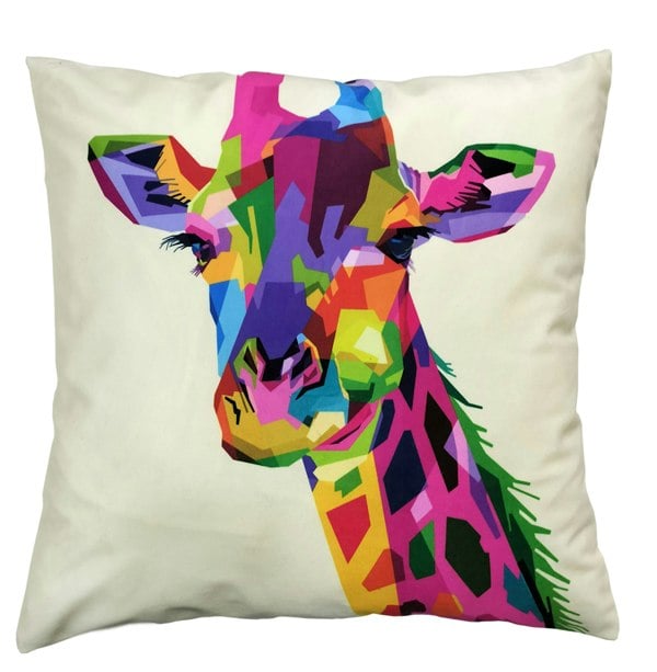 Intimates Geometric Coloured Giraffe Cushion - 43cm x 43cm