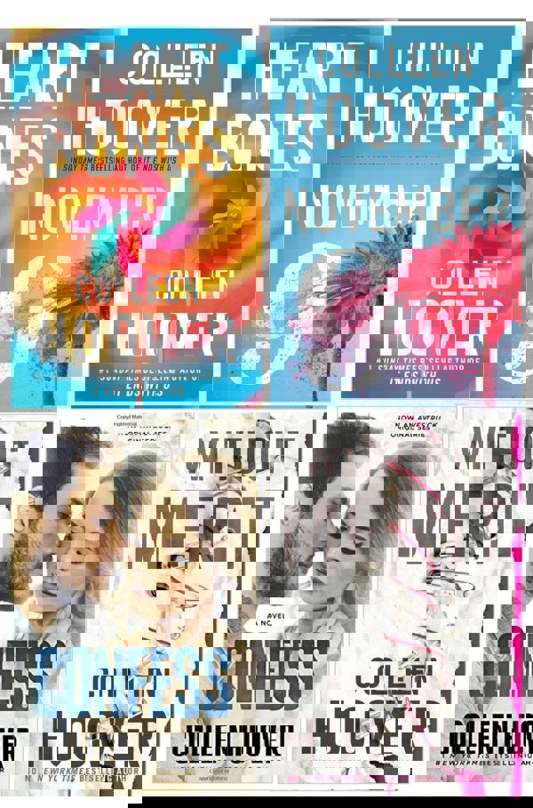 Colleen Hoover Collection 4 Books Set (Heart Bones, November 9, Without Merit, Confess)