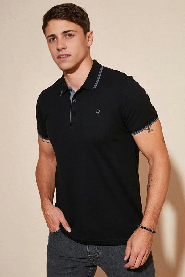 WOVCOR 100% Cotton Button-Down Regular Polo Collar Men's T-Shirt