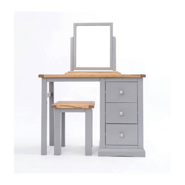 Rocca 3 Drawer Dressing Table Set Chrome Knob