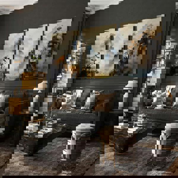 Living Room Wall Decor Modern | Set of 3 Asian Inspired Wall art Prints