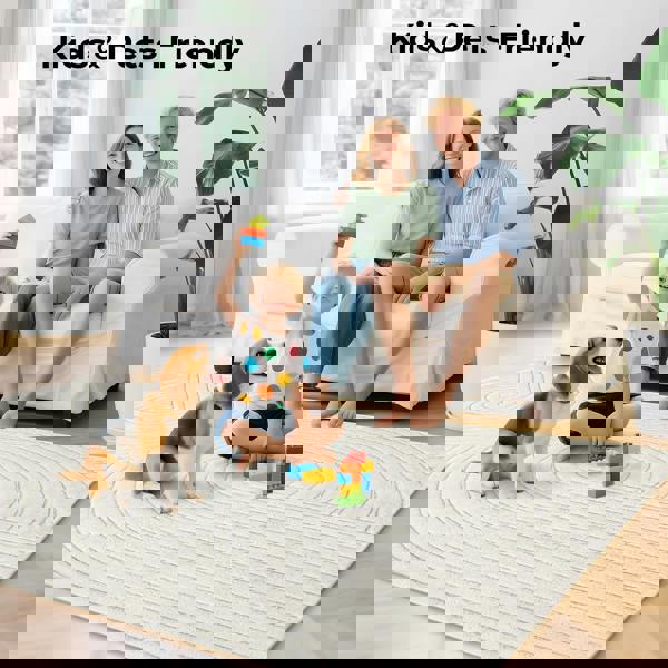 Marlow Washable Area Rug Soft Velvet Floor Mat Non Slip Living Room 120x160cm