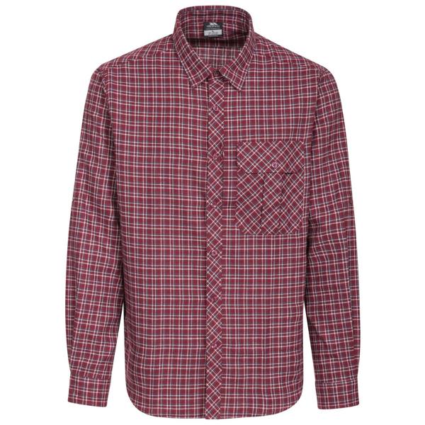Trespass Mens Snyper Check Shirt - Red Check - 