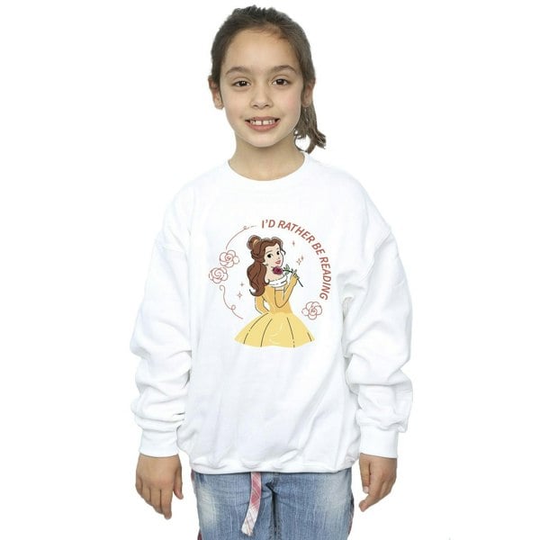 Disney Girls Beauty And The Beast I´d Rather Be Reading Sweatshirt - White