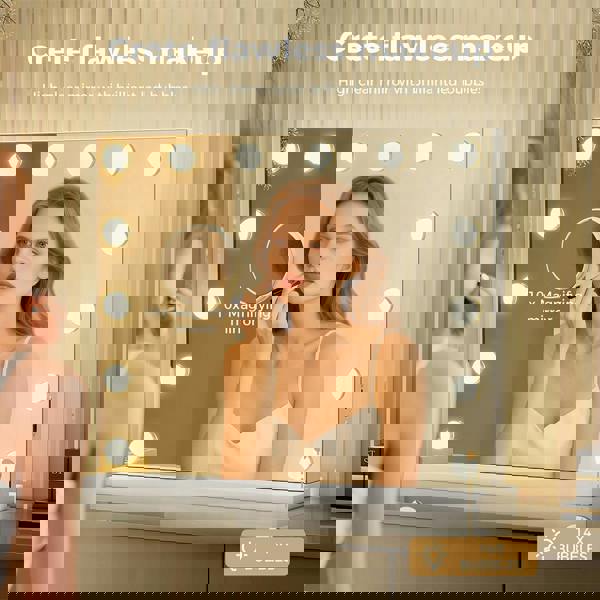 Emitto LED Hollywood Makeup Mirror Vanity Light Mirror 14 Dimmable LED Bulbs