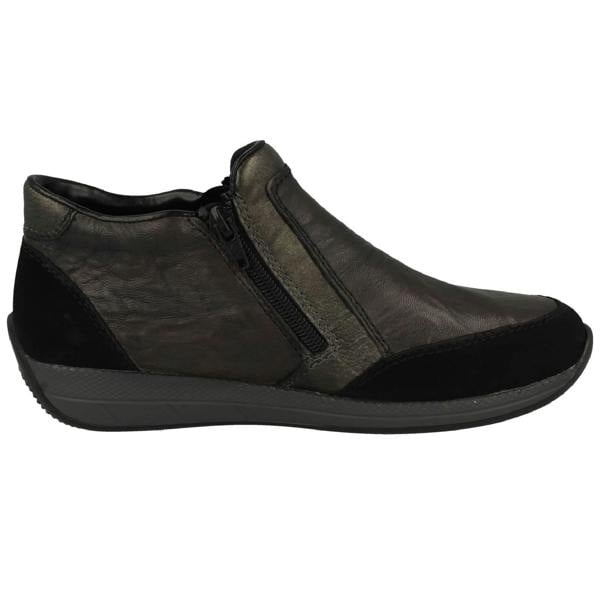 Rieker Ladies Rieker Fleece Lined Dual Zipped Ankle Boots N1152