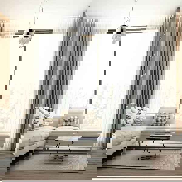 Milagro Luna Pendant 40CM 3XE14 Designer Light Crafted From A Chrome Fitting And Glass Shades With Suspended Crystals