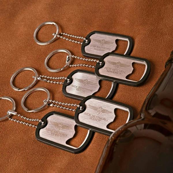 Widdop & Co Top Gun Dog Tag Bottle Opener 1 of 5 Designs Selected at Random Silver