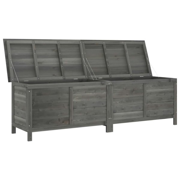 Berkfield Garden Storage Box Anthracite 198.5x50x56.5 cm Solid Wood Fir