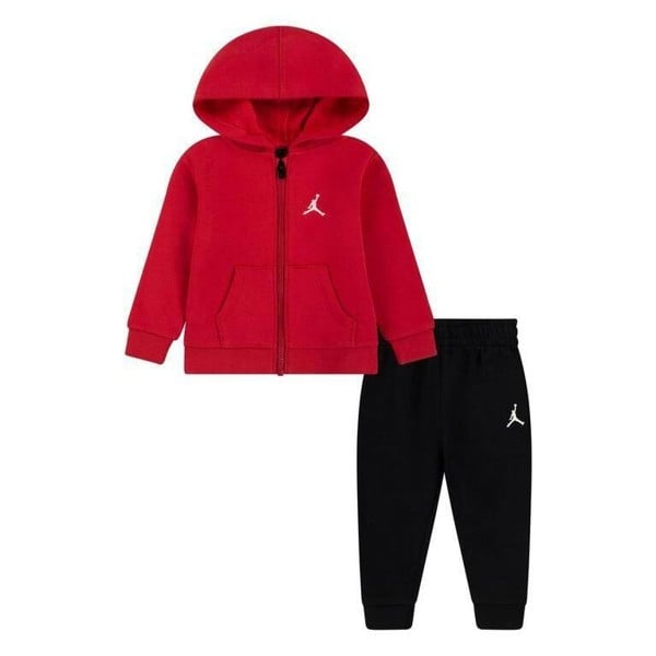 Nike Air Jordan Fleece Unisex Hooded Full Zip Tracksuit Red/Black