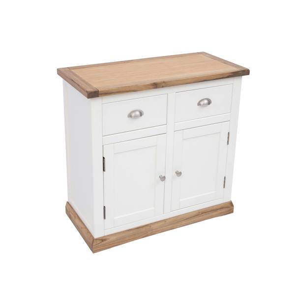 Cabinet Bits Tropea Off White 2 Drawer 2 Door Sideboard Chrome Cup Handle