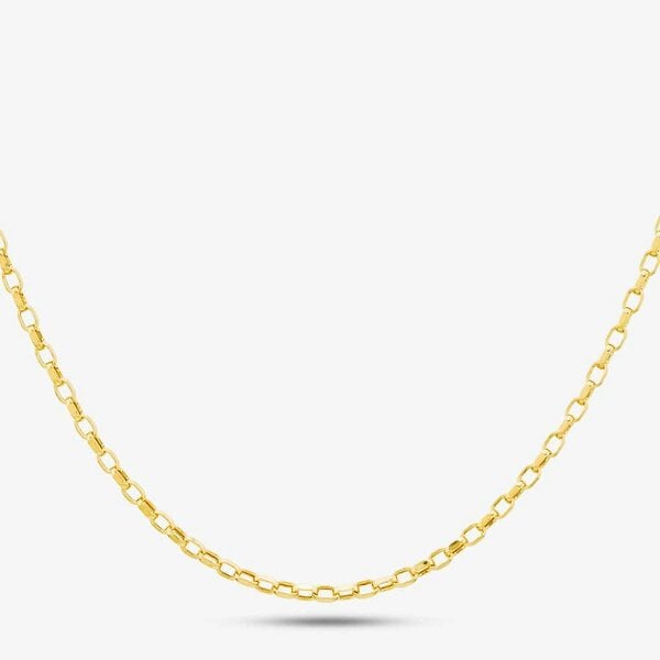 T. H. Baker 9ct Yellow Gold Rectangle Belcher Chain HOBD-210-9Y