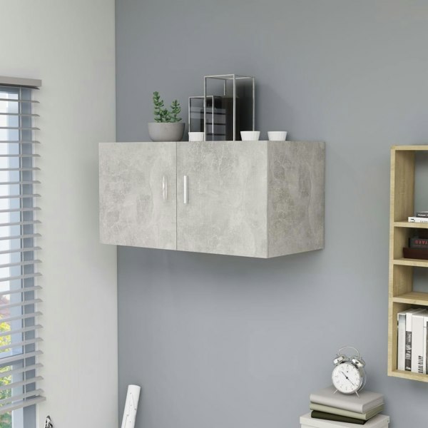 Berkfield Wall Mounted Cabinet Concrete Grey 80x39x40 cm Engineered Wood