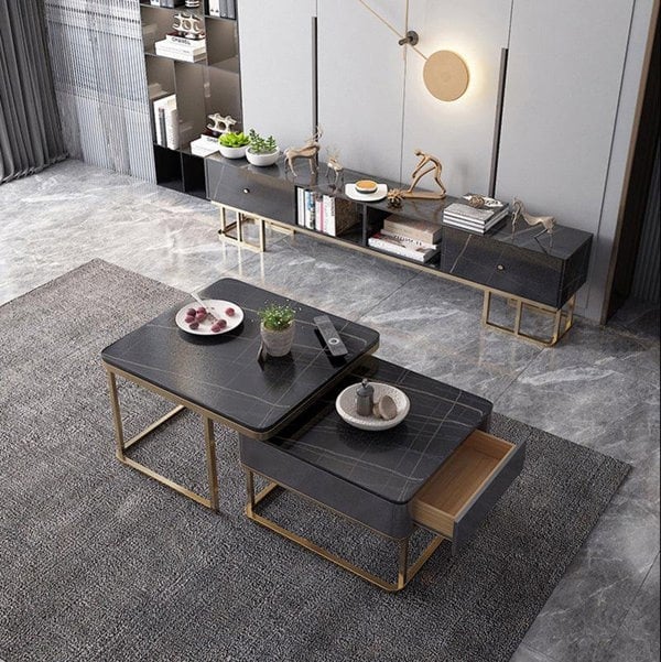 Lorelei Nesting Coffee Table Set, Sintered Stone-Weilai Concept-Weilai Concept