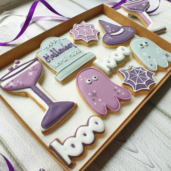 The Cookie Collaboration Personalised 'Boos n' Brews' Halloween Cookie LETTERBOX GIFT