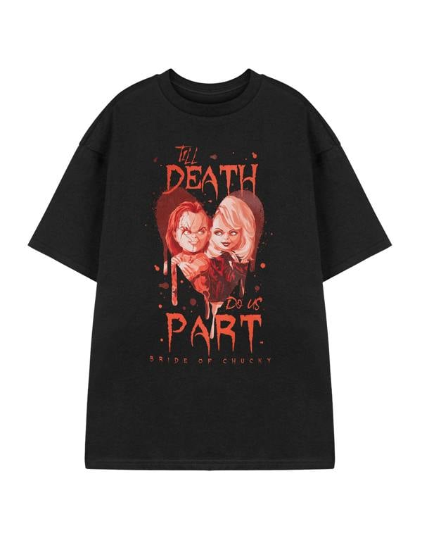 Chucky Unisex Black Heart Short Sleeved T-Shirt